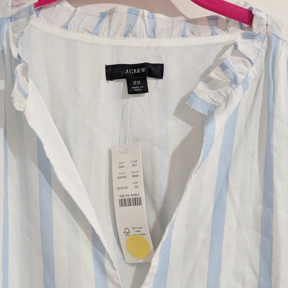 J. Crew Striped Tiered Midi Dress - Picture 4 of 8